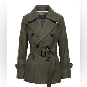 Banana Republic Melton wool pea coat - Size L (size 12) NWT